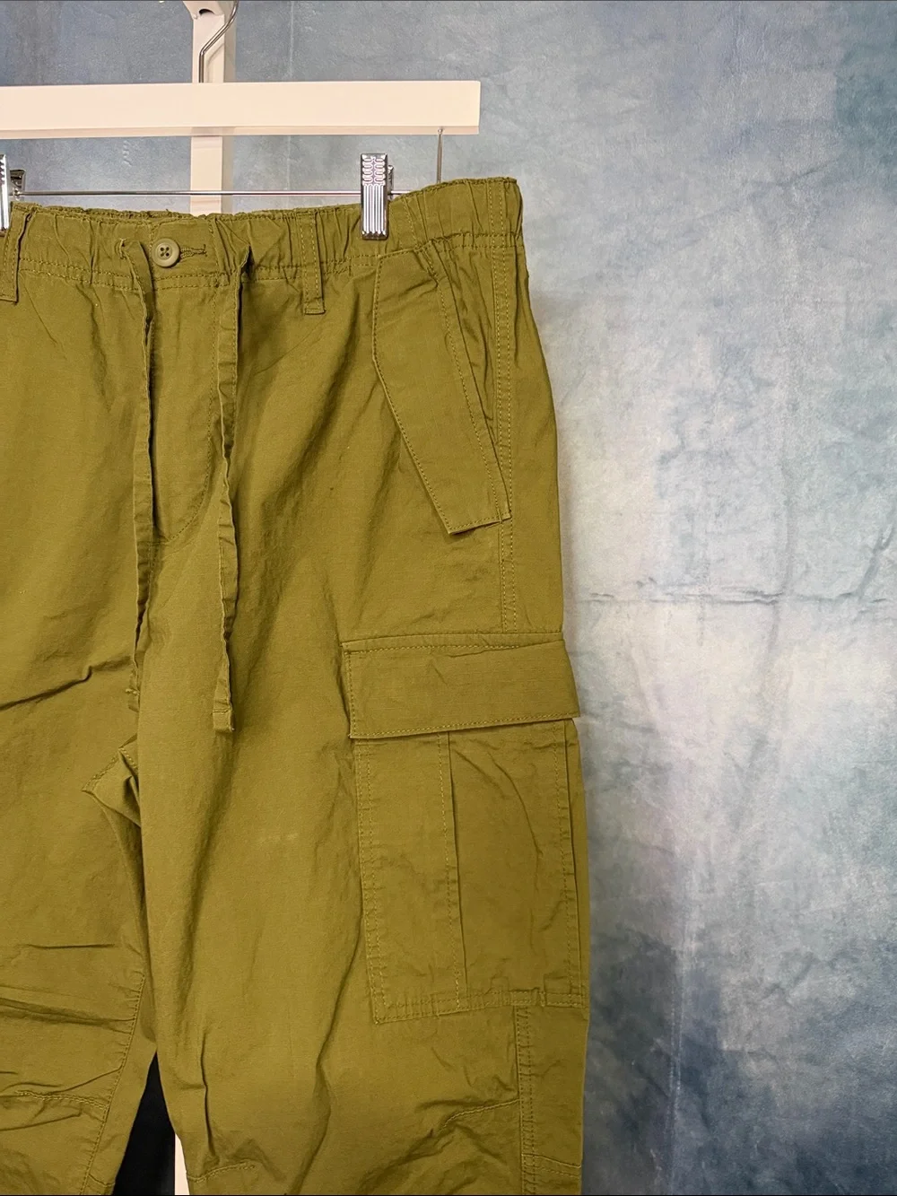 H&M Olive Green Men's Cargo Pants Size M Regular Fit